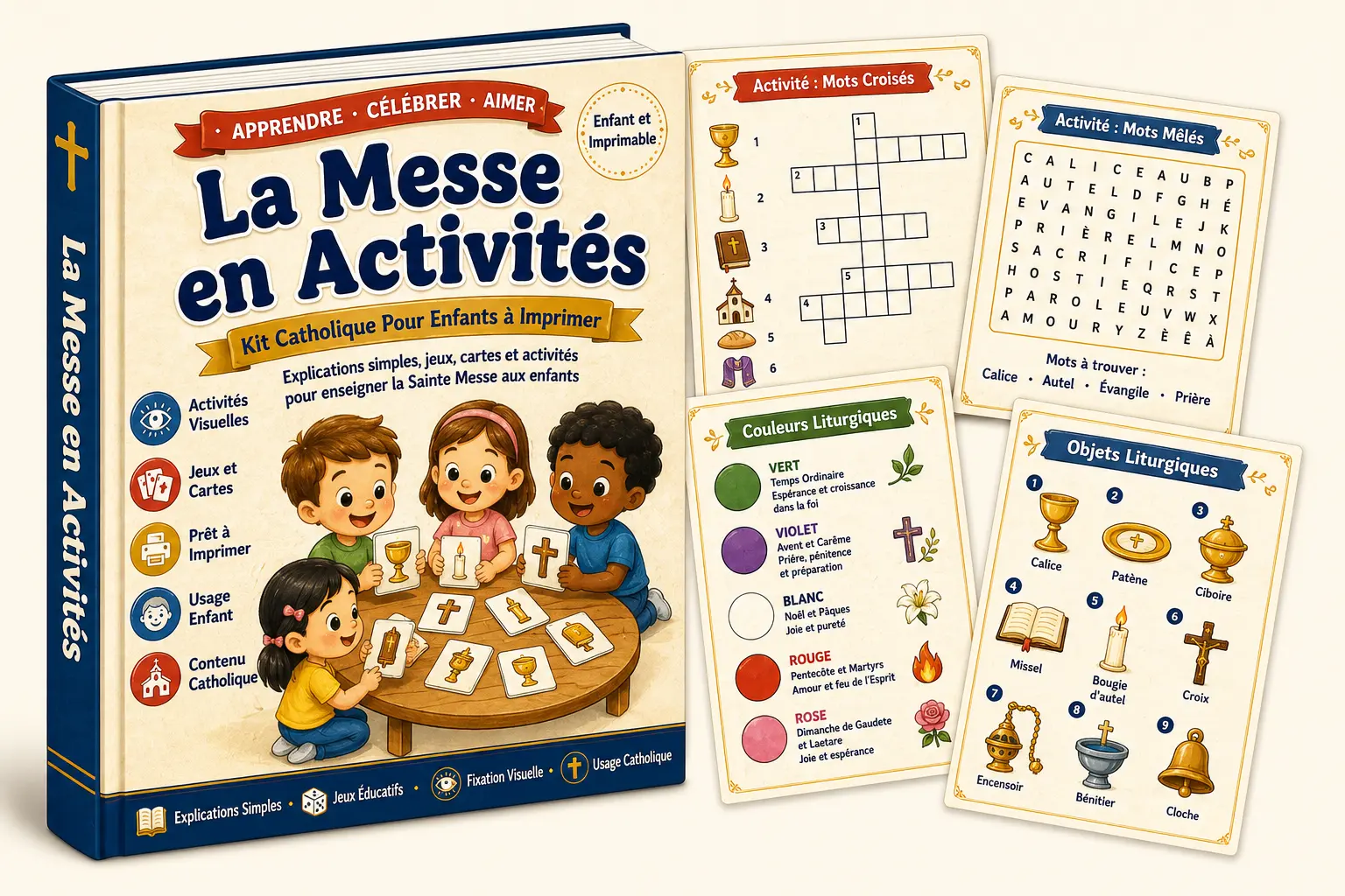 Mockup do produto principal Missa em Atividades